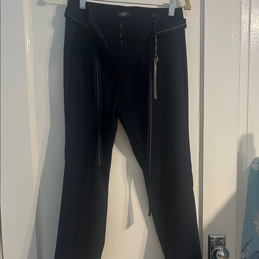 NWT LOFT women’s Marisa navy blue trousers